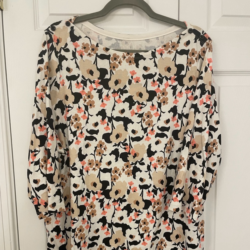 Lands’ End Cotton 3/4 sleeve top